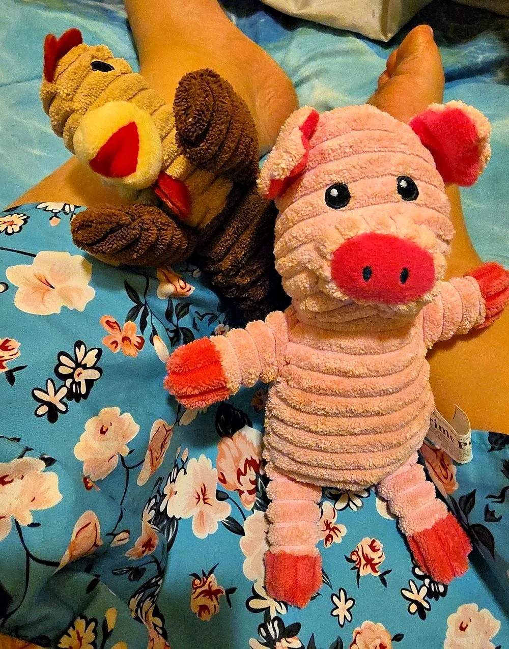 Plush Stuffed Animals Pink Pig & Brown Bear